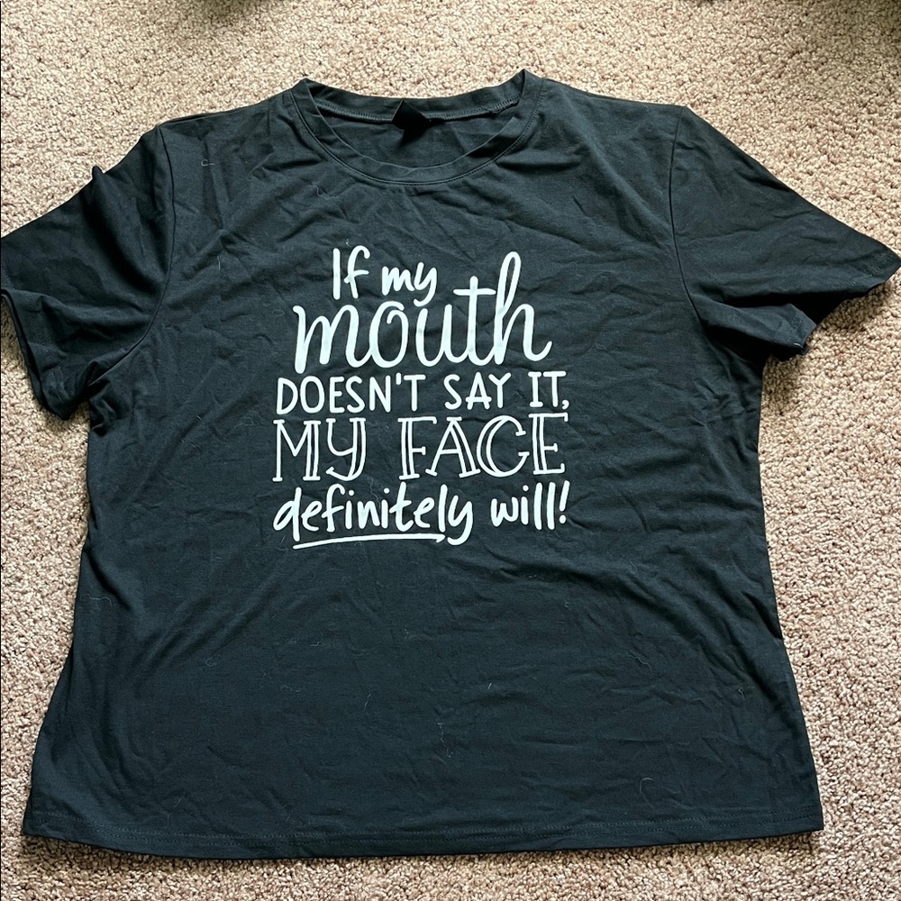 SHEIN Black Statement Tee